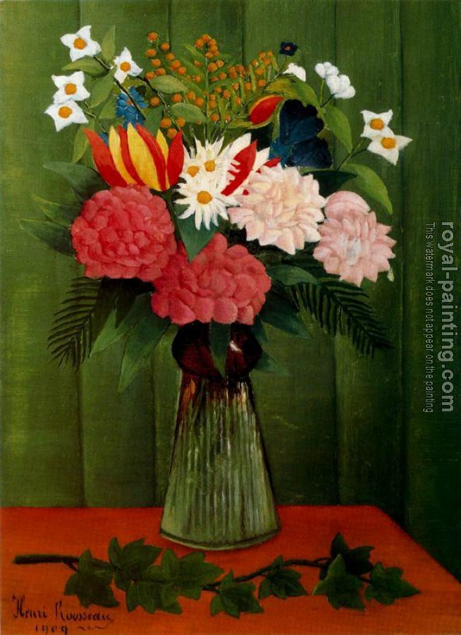 Henri Rousseau : Flowers in a Vase